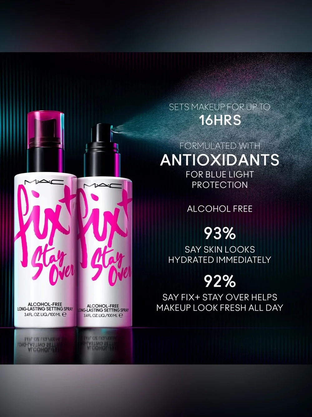 MAC Cosmetics Fix+ Pink Multifunctional Setting Spray 4ml